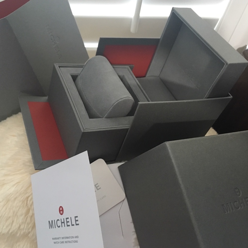 LARGE Gray Michele DIAMONDS Watch box